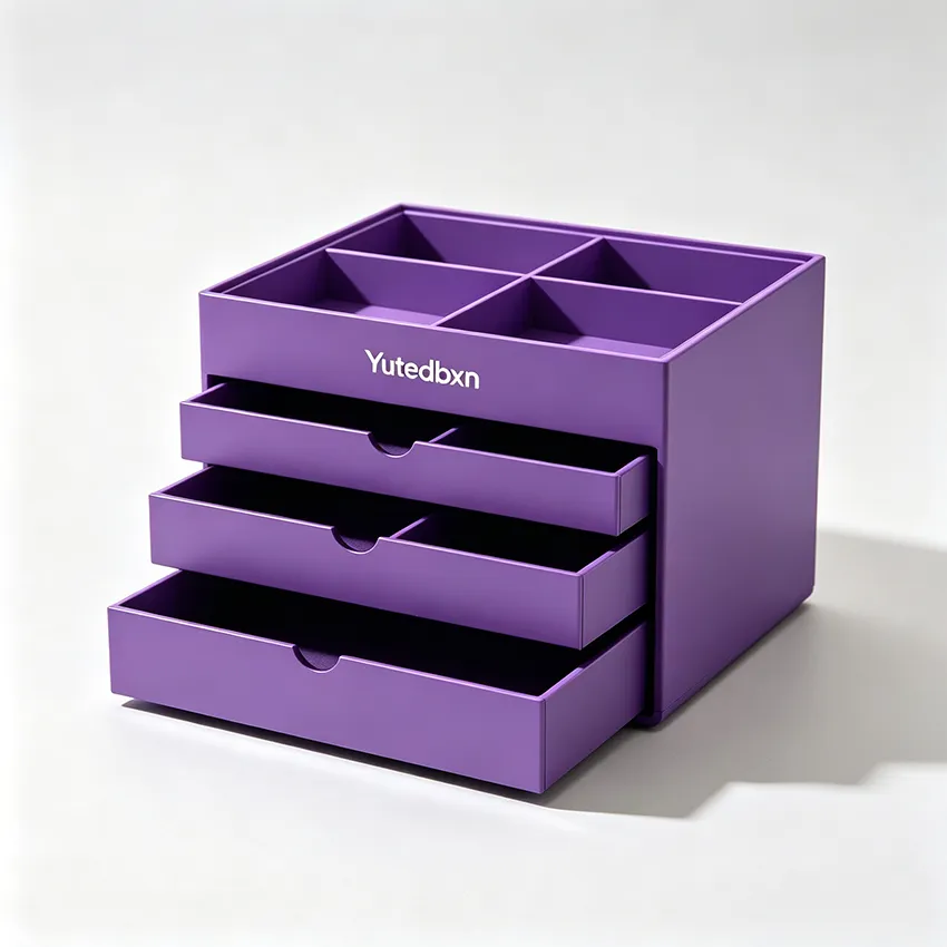 Yutedbxn Luxe Matte Lavender Purple Multi-Layer Drawer Storage Box