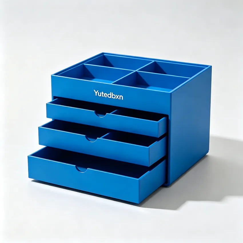 Yutedbxn Calm Navy Blue Multi-Layer Drawer Storage Box